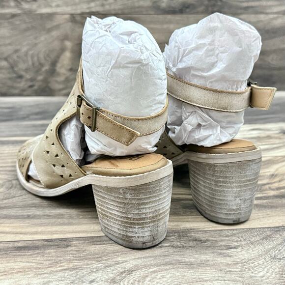 NIB Roan by Bed Stu Christine P 8 Nubuck Open Toe Ankle Strap Perforated Sandal - Picture 7 of 14